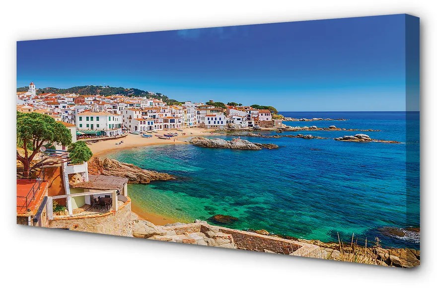 Obraz na plátne Španielsko coast beach city 125x50 cm
