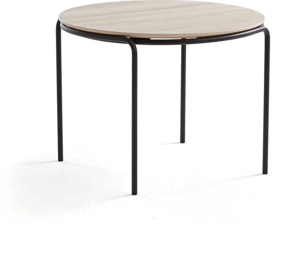Konferenčný stolík Ashley, Ø770 x 530 mm, čierna, jaseň