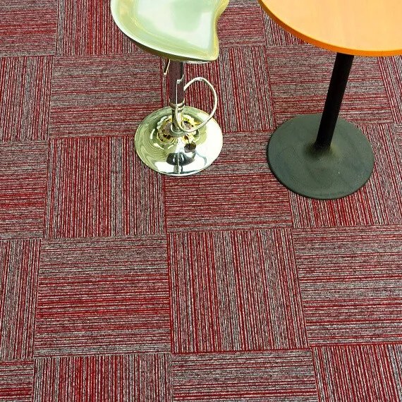 Kobercový štvorec Coral Lines 60380-50 červeno-šedý 50 x 50 cm, chodba / predsieň, Tapibel