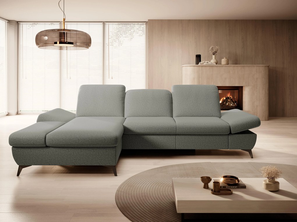 Rohová sedacia súprava Harpie (sivá) (L). Akcia -10%. Vlastná spoľahlivá doprava až k Vám domov. 1097976