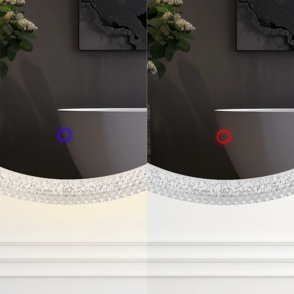 Rea Zrkadlo ⌀60 cm s regulovateľným LED osvetlením HOM-01501