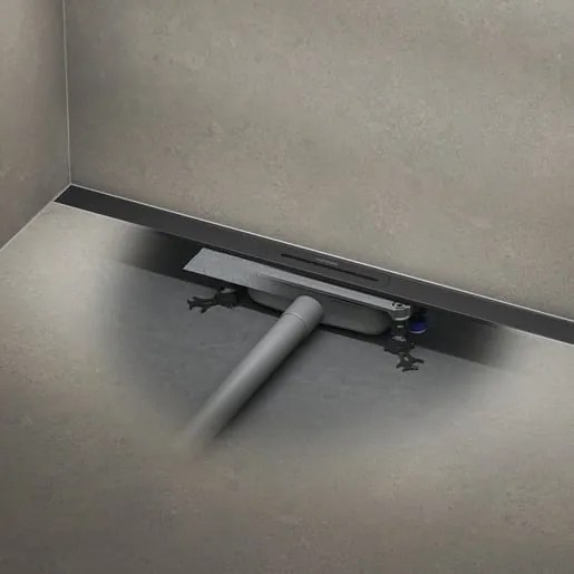 Kaldewei Flowline Zero set sprchový žľab 90 cm nerez čierna matná 940000010676+687744800000 KALDEWEISET10