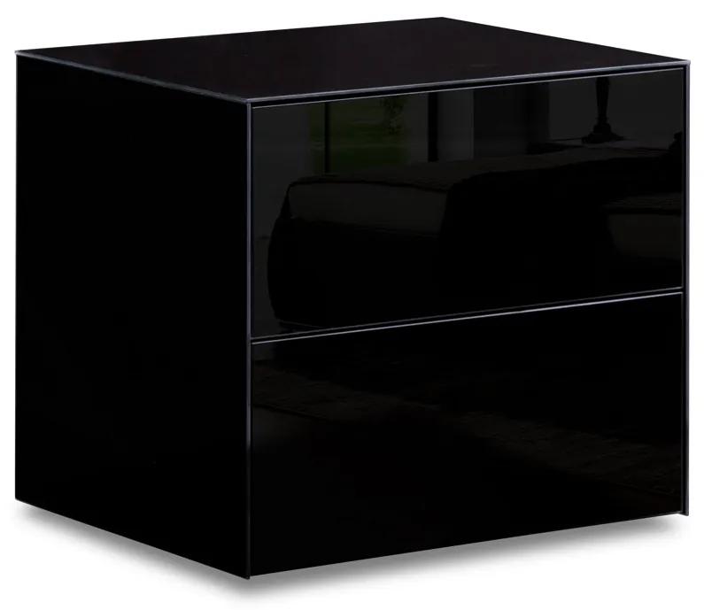 Nočný stolík GLASS Farba: Čierna