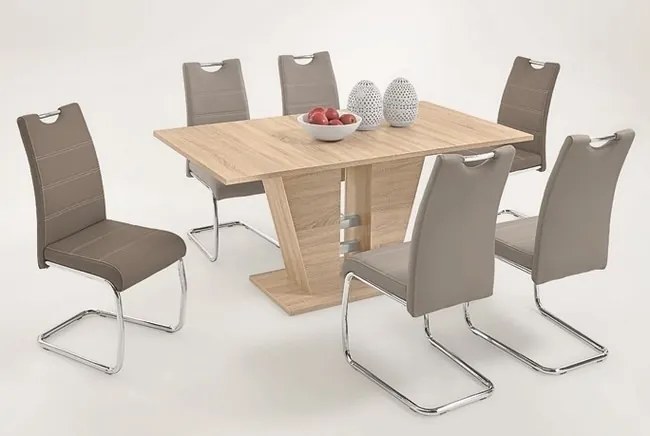 Jedálenská stolička Flora, cappuccino ekokoža