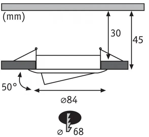 Paulmann 93871 - LED/6W IP23 Stmievateľné kúpeľňové podhľadové svietidlo COIN 230V