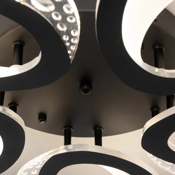 Brilagi - LED Stmievateľný prisadený luster TWIST LED/65W/230V 3000-6500K čierna + DO