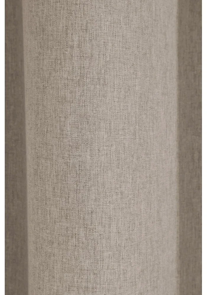 Hnedý záves 135x245 cm Ľan Uni – Sehlbach