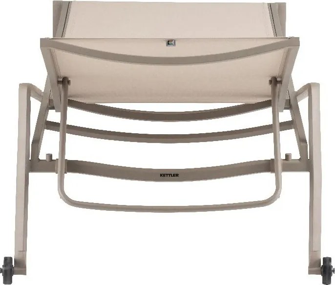 KETTLER DIAMOND hliníkové ležadlo s teakovými opierkami