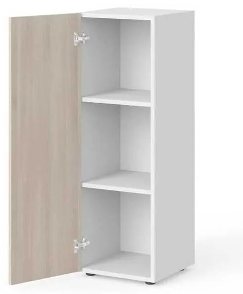 Stredná skriňa Manager 39,9 x 42,2 x 119,5 cm, ľavá, agát svetlý / biela
