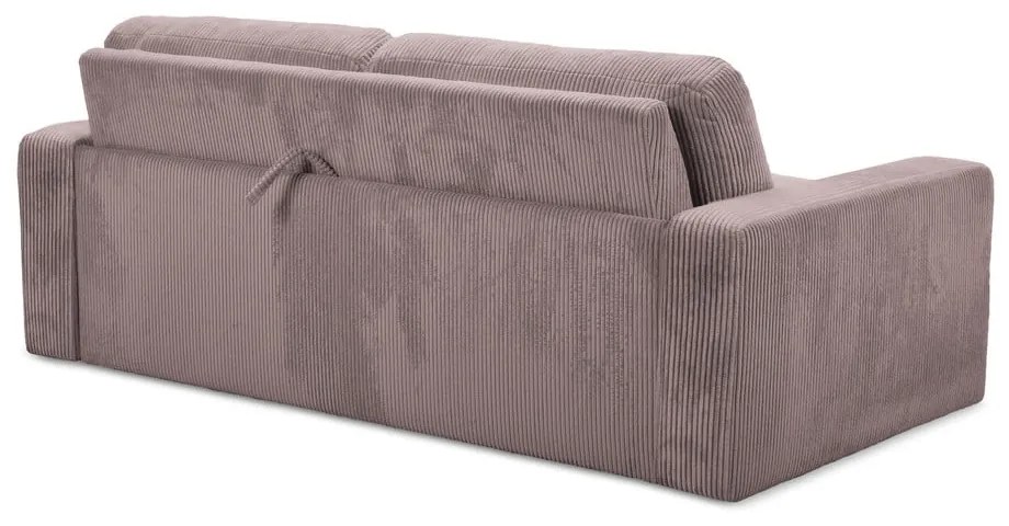 Staroružová menčestrová rozkladacia pohovka 195 cm Nona – Makamii