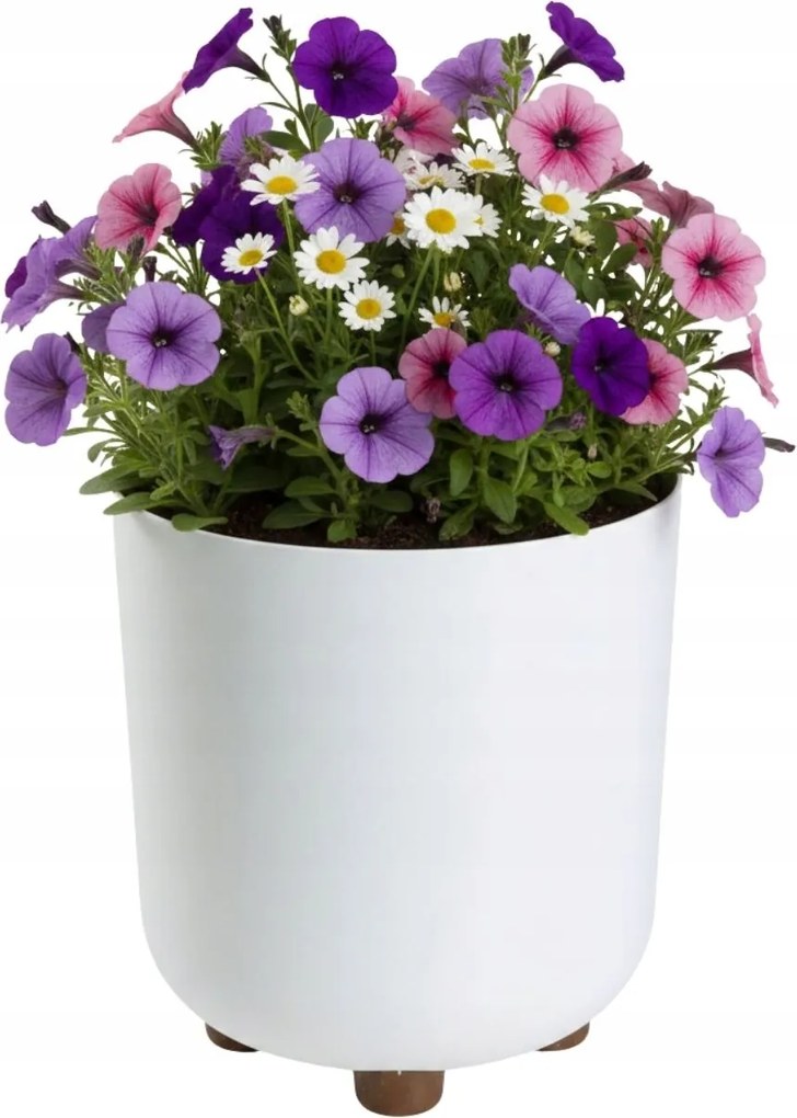 Sada 2 ks květináčů Terra 21x19,3/27,4x24,2 cm bílá