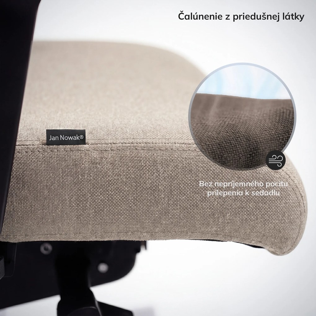 Ergonomická otočná kancelárska stolička, béžová: VECTOR