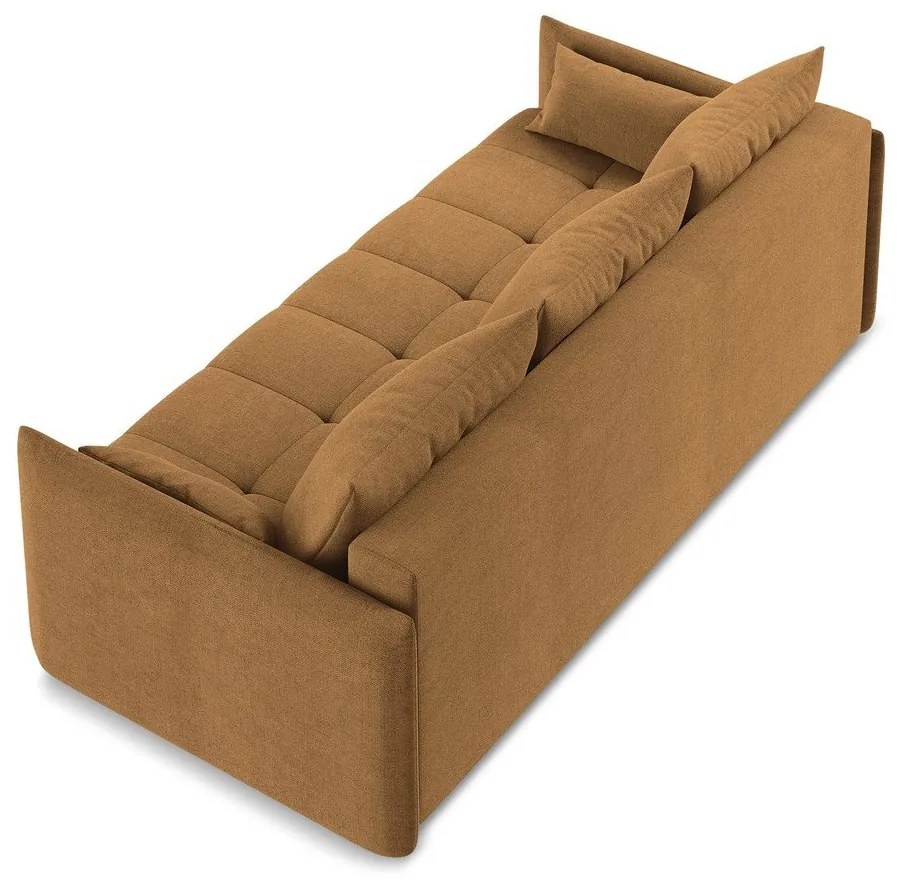 Terakotová rozkladacia/s úložným priestorom pohovka 225 cm Moku – Makamii