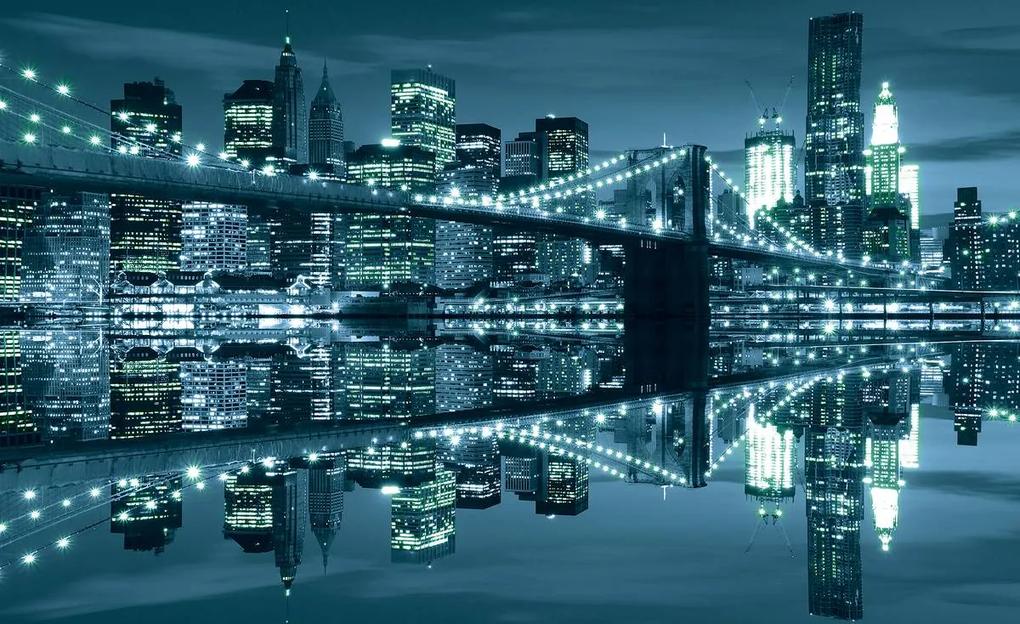 Fototapeta - New York a Brooklynský most (152,5x104 cm)