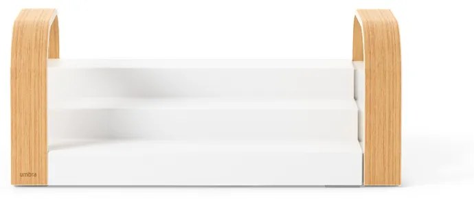 Umbra Trojposchodová polica na korenie BELLWOOD 30 až 60 cm biela/prírodná