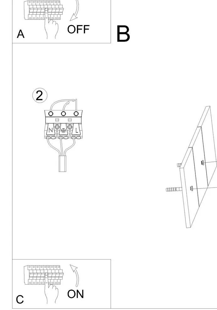 Nástenné LED svietidlo Pinne 200, 1x LED 50w, 3000k, w