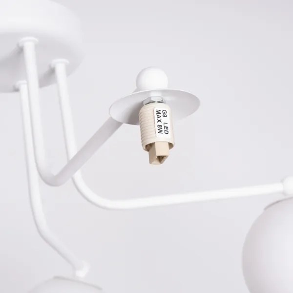 Sollux SL.1660 - Luster na tyči ASTRAL 5xG9/8W/230V biela