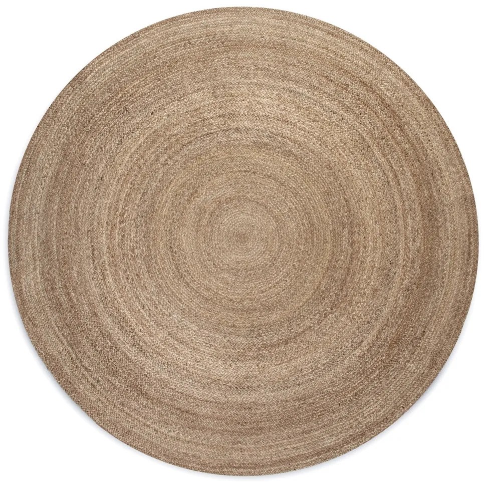 Hanse Home, Kusový koberec Jute Braided 106006 Grey Brown kruh, 200x200 (priemer) kruh, hnedá, chodba / predsieň