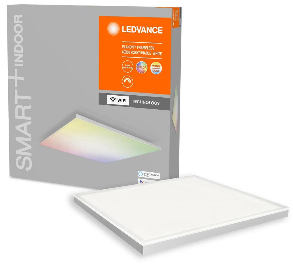 LEDVANCE Inteligentný LED panel SMART WIFI PLANON FRAMELESS, 40W, teplá biela-studená biela, RGB, 60x60cm