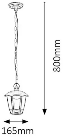 Rabalux SORRENTO LED závesné svietidlo 8128, IP44