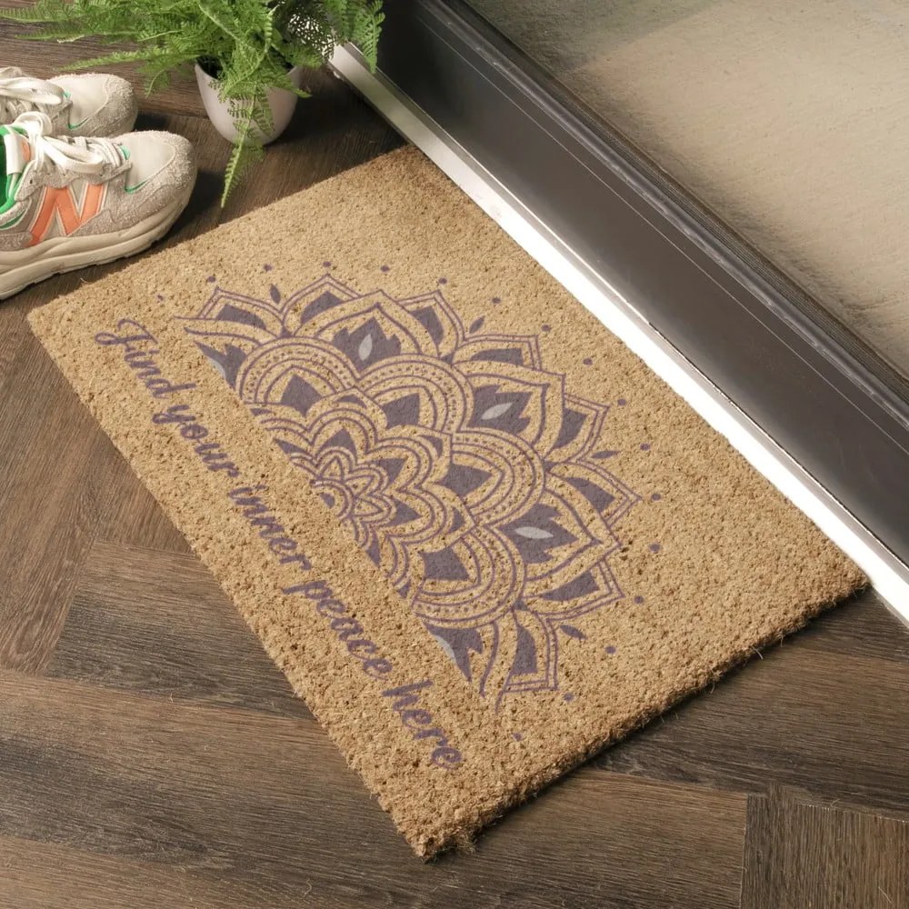 Rohožka z kokosového vlákna 40x60 cm Find Your Inner Peace – Artsy Doormats