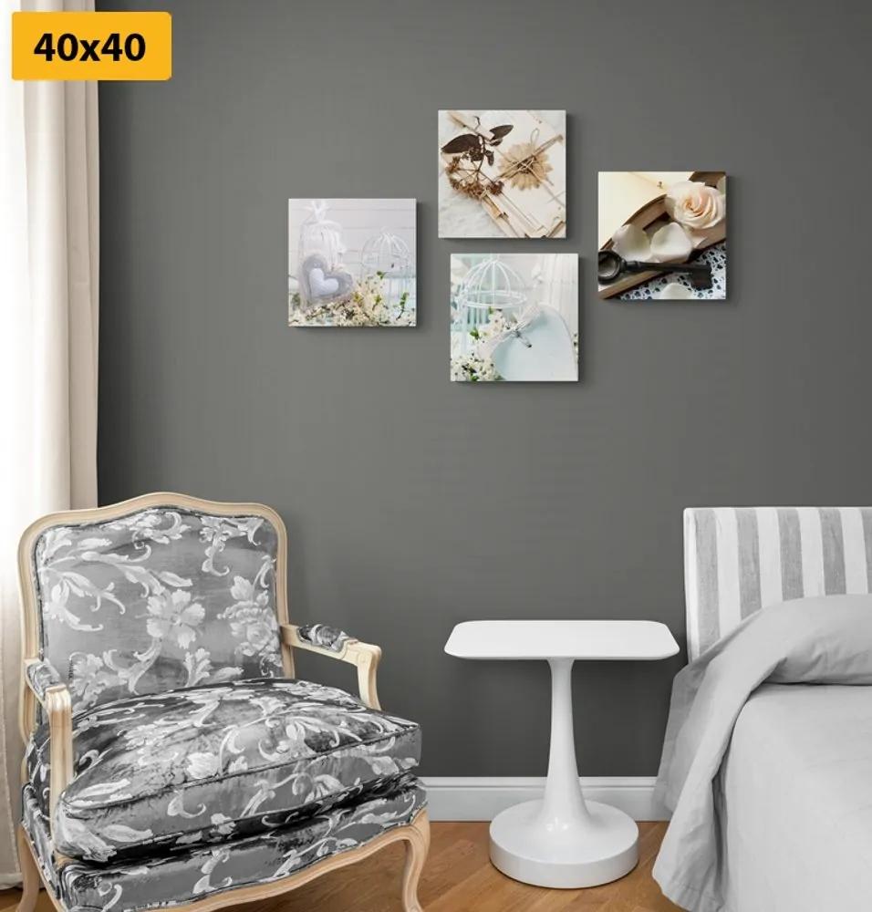 Set obrazov lucerničky v zaujímavej kombinácii - 4x 60x60
