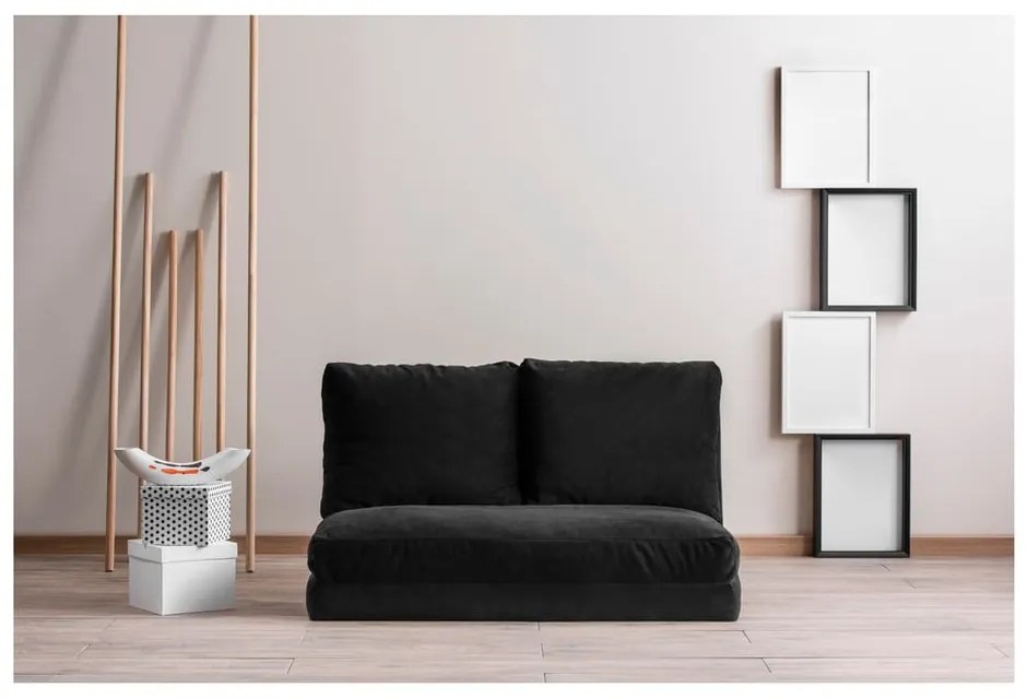 Čierna rozkladacia pohovka 120 cm Taida – Balcab Home