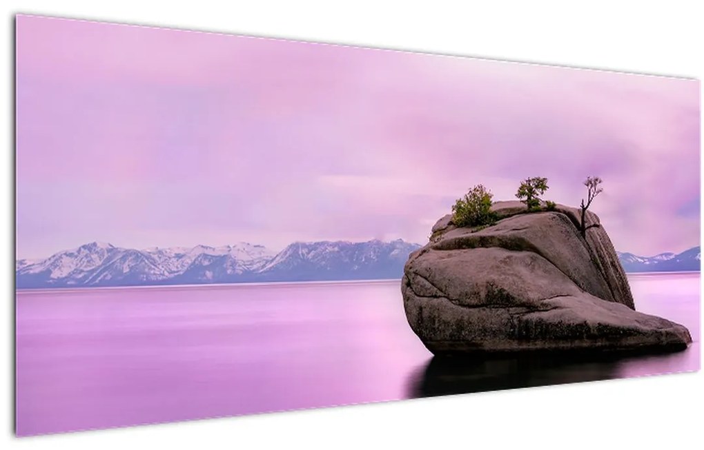 Obraz kameňa v mori (120x50 cm)