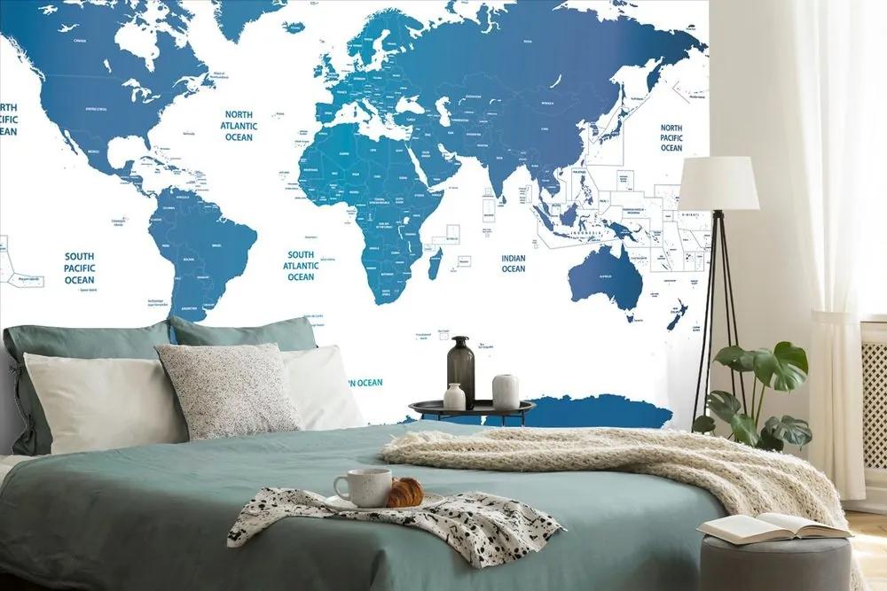 Tapeta mapa sveta s jednotlivými štátmi - 150x100
