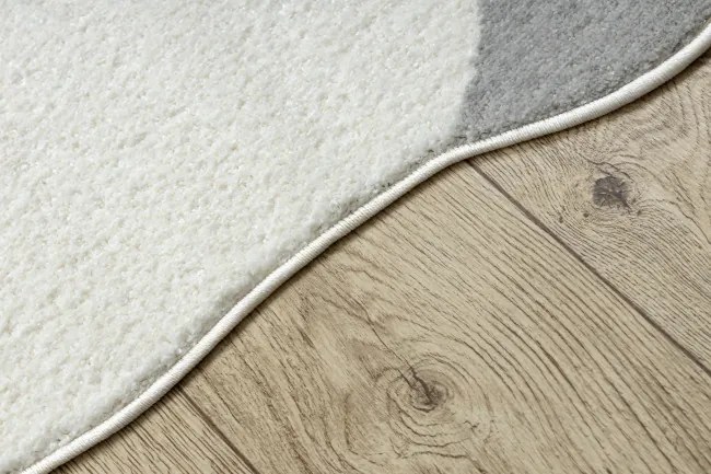 Koberec FUSION Shape 5710 biely / modrý