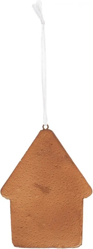 Závesná dekorácia zasnežená perníková chalúpka Frosted Ginger - 8*1*10 cm