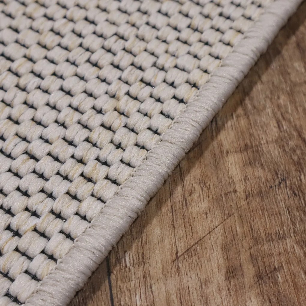 Timzo, Koberec behúň na mieru Nature cream, šíre 120 cm, biela, chodba / predsieň