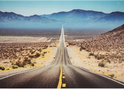 Obraz na plátne Silnice Death Valley, 70x50 cm%