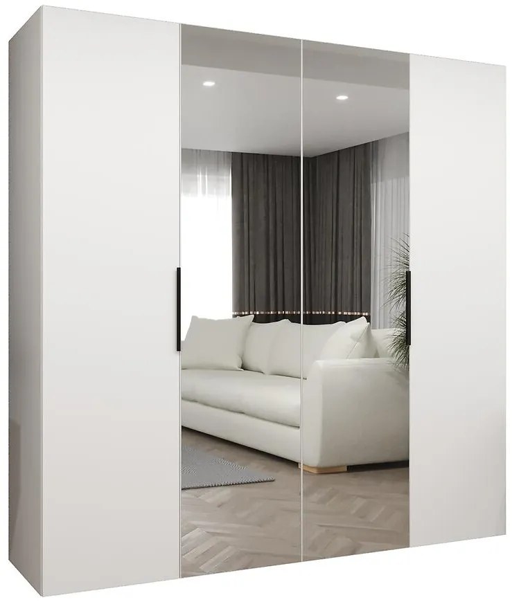 Skriňa Marbella II 200 biela/čierna