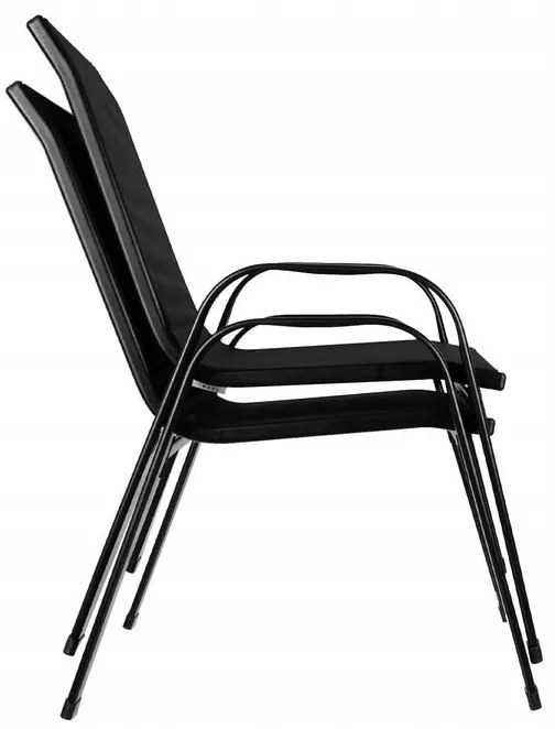 Gardlov 23461 Balkónový set stôl + 2 stoličky čierny