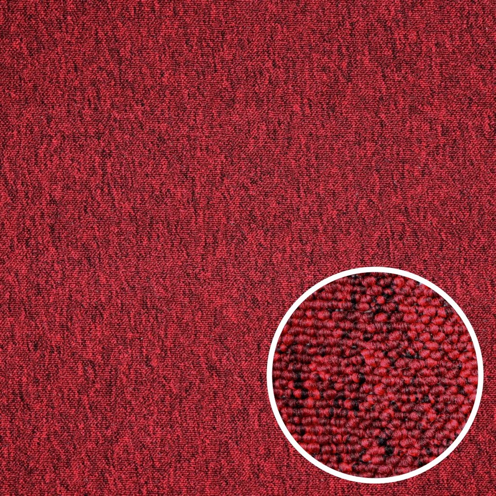 Spoltex, Metrážny koberec Balance 35 červený, na mieru, šíře 4m, červená, filc, chodba / predsieň