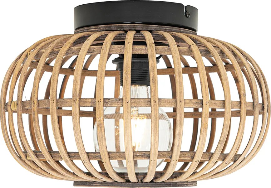 Inteligentné stropné svietidlo čierne s bambusom vrátane WiFi G95 - Amira