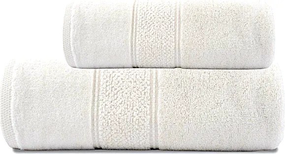 Set uterák a osuška Mario Krémový 50x90 + 70x140 cm – 550 gsm, luxusné bavlnené uteráky, strihaná bordúra