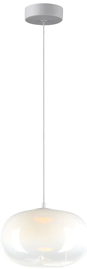 Závesné svietidlo Vaso, 1x biele sklenené tienidlo, (fi 18cm), w