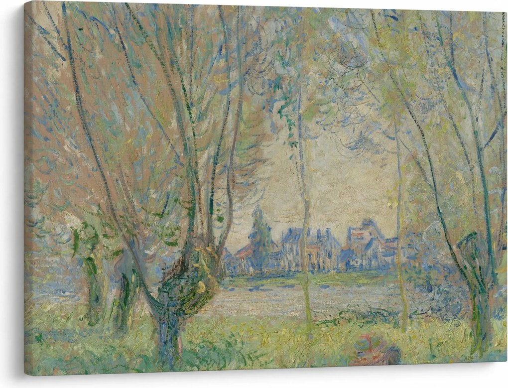 Obraz - Claude Monet, Woman Seated under the Willows, reprodukcia (70x50 cm)