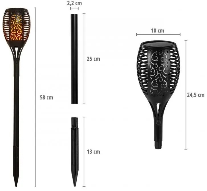 VOLTRONIC® sada solárnych svietidiel 33 LED 4 ks M84784