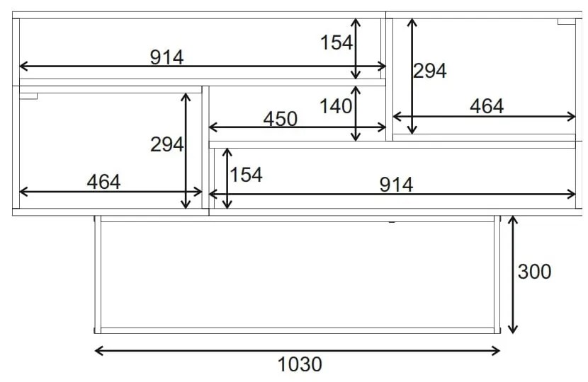Nízka komoda v dekore duba v hnedo-prírodnej farbe 145x82 cm Titan – Marckeric