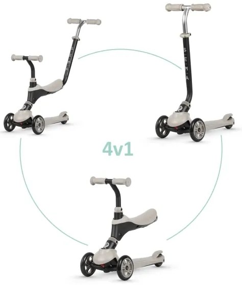 QPlay - Detská kolobežka 4v1 SEMA béžová