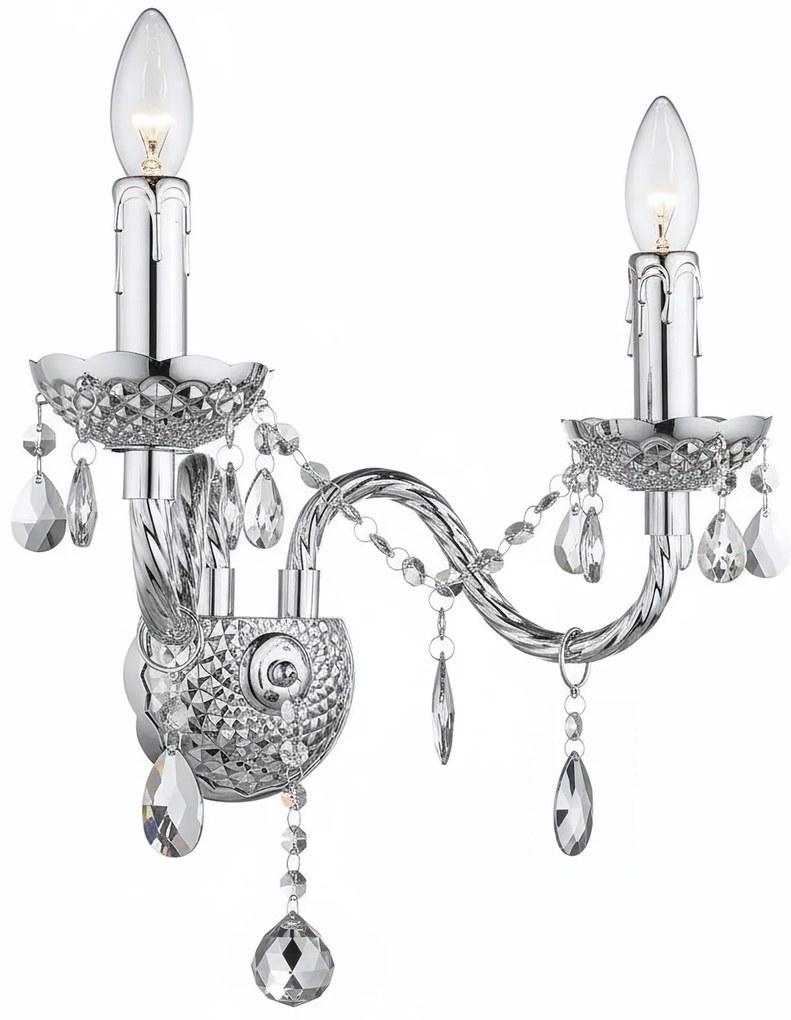 Toolight Toolight, nástenné svietidlo 2xE14, EBT019-2W, chrómová, OSW-01237