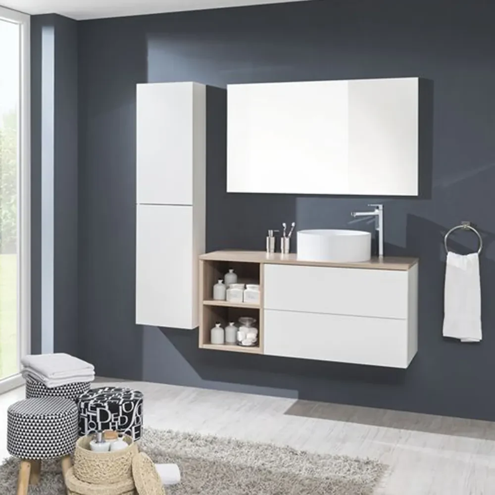 Mereo, Mereo Aira, kúpeľňová skrinka 170 cm vysoká, pravé otváranie, Multidecor, Chromix strieborný, MER-CN794PNACST