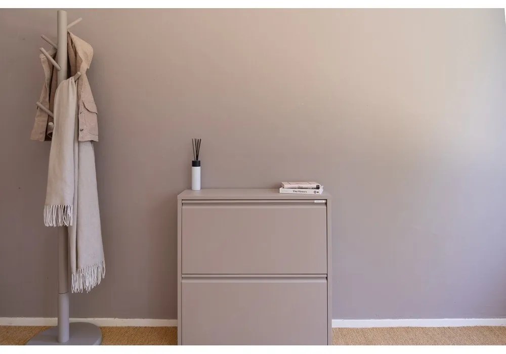 Taupe kovová výklopná skrinka na topánky 75x77,5x22,5 cm Billy – Spinder Design