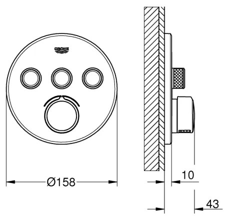 GROHE 29146000 - Batéria SMARTCONTROL lesklý chróm