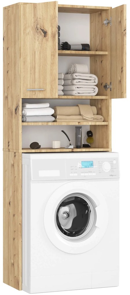 Kúpeľňová skrinka nad práčku FIN dub artisan