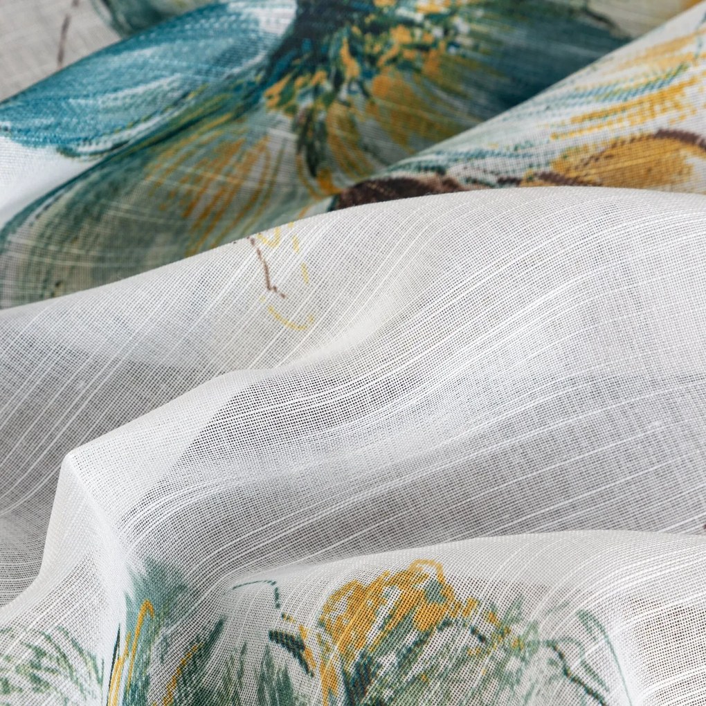 ZÁVES NA KRÚŽKOCH LISA 140X260 CM KVETY