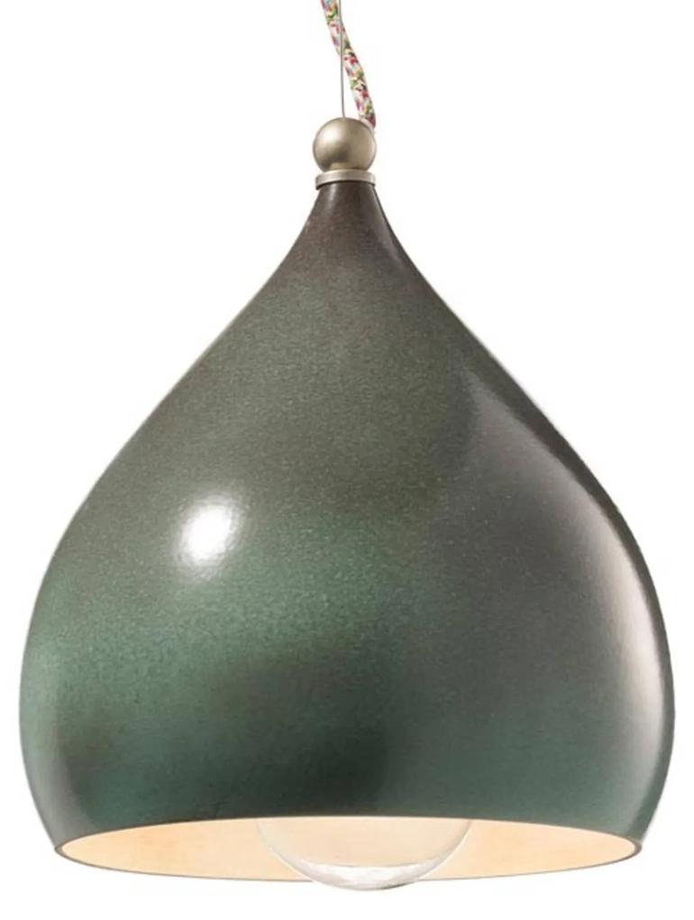 Závesná lampa Federico z keramiky, zelená